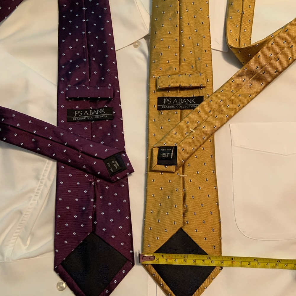 Jos. A. Bank Men's silk Ties - purple and gold